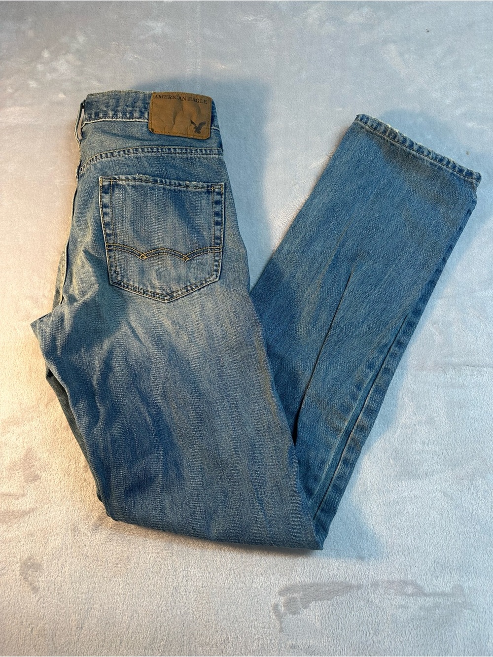 American Eagle Men’s Slim Jeans 30x34 Medium Wash 100% Cotton Denim